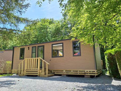 MOBILHOME 6 personnes - Cottage Ohara Côté Jardin Premium - 36m² - 3 chambres + Terrasse semi cou + TV + LV + Vue forêt 6 pers