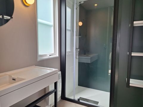 MOBILHOME 6 personnes - Cottage Ohara Côté Jardin Premium 36m² - 3 chambres + Terrasse + TV + LV + Clim + Vue sur la forêt