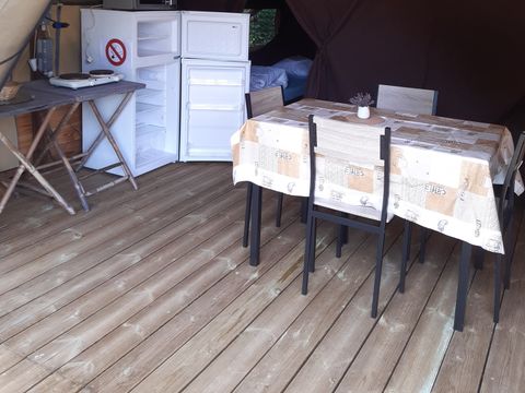 TENTE TOILE ET BOIS 4 personnes - Lodge