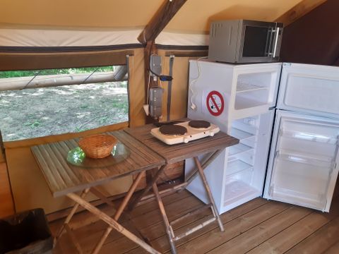 TENTE TOILE ET BOIS 4 personnes - Lodge