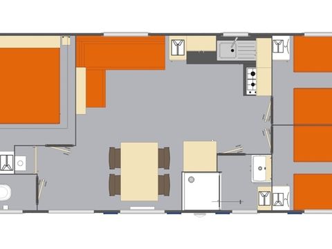 Mobilhome 6 personnes - MH Climatisé