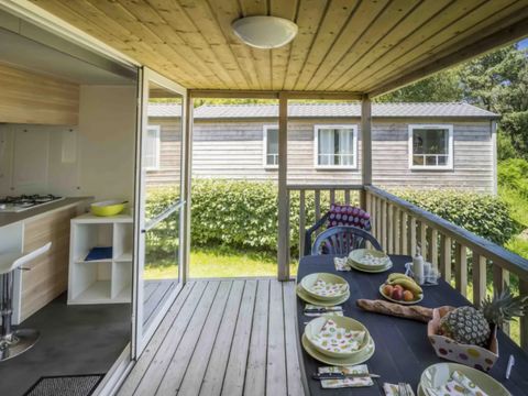 MOBILHOME 4 personnes - LUMIERE Premium ILOT Vue mer Dim.