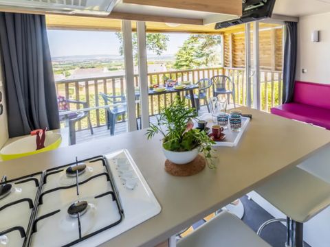 MOBILHOME 4 personnes - LUMIERE Premium ILOT Vue mer Dim.