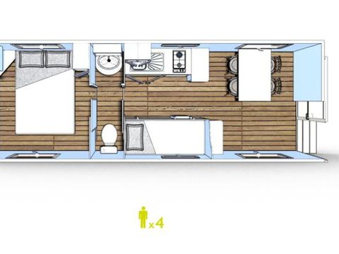 HÉBERGEMENT INSOLITE 4 personnes - sans sanitaires 17 m²