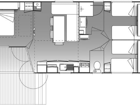 MOBILHOME 7 personnes - LE LODGE CLIMATISE 3 chambres