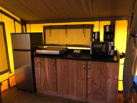 TENTE TOILE ET BOIS 5 personnes - Tente Kalahari XL 3 Pièces 5 Personnes Sans Sanitaire