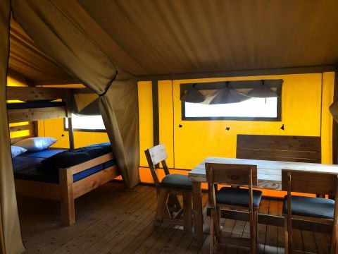 TENTE TOILE ET BOIS 5 personnes - Tente Kalahari XL 3 Pièces 5 Personnes Sans Sanitaire