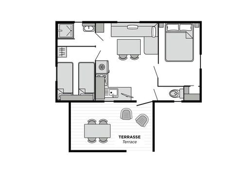 MOBILHOME 4 personnes - Florès CLASSIC..