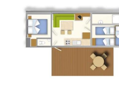 MOBILHOME 6 personnes - BLU ROMANTIC