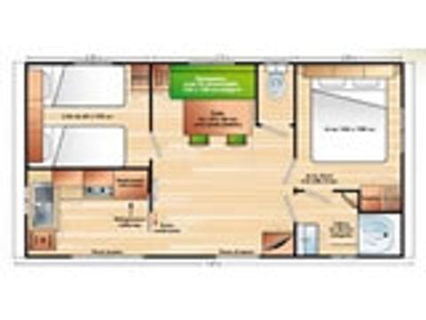 MOBILHOME 5 personnes - 'Green - Lido degli Estensi' - Climatisation-TV