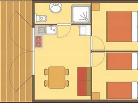 Hébergement 5 personnes - FLOWER LODGE BOIS SUR PILOTIS