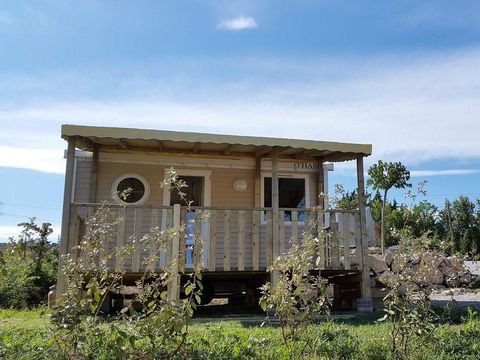 MOBILHOME 2 personnes - Confort 18m² 1 chambre + terrasse couverte + climatisation + TV