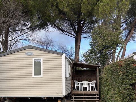 MOBILHOME 4 personnes - Loggia Confort 24 m² 2 chambres + terrasse couverte + TV