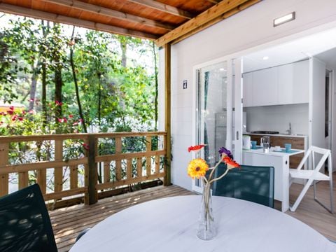 MOBILHOME 2 personnes - VIOLA (inclus : piscine, salle de sport et service plage)