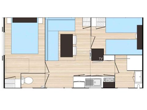 Mobilhome 4/6 personnes - 27m²