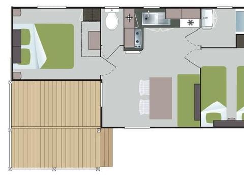 MOBILHOME 4 personnes - Confort + Loggia