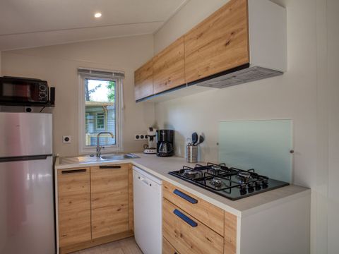 MOBILHOME 4 personnes - Mobil-Home Premium 29m² Bahia - 2 chambres + terrasse couverte + LV + TV + CLIM 4 pers