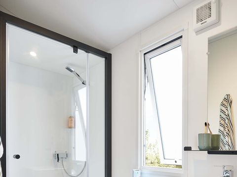MOBILHOME 4 personnes - Mobil-Home Premium 29m² Bahia - 2 chambres + terrasse couverte + LV + TV + CLIM 4 pers