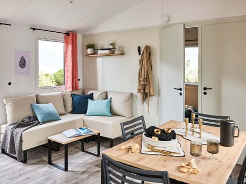 MOBILHOME 4 personnes - Mobil-Home Premium 29m² Bahia - 2 chambres + terrasse couverte + LV + TV + CLIM 4 pers
