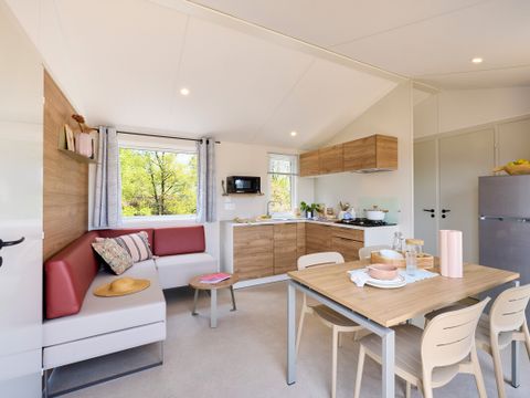MOBILHOME 6 personnes - Mobil-Home Toscane Premium 33m² - 3 chambres + Terrasse couverte + CLIM + TV + Lave-vaisselle 6 pers