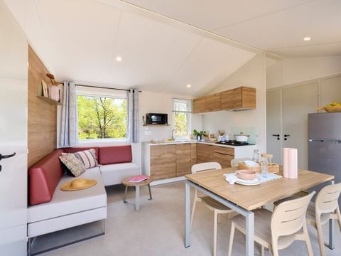 MOBILHOME 6 personnes - Mobil-Home Toscane Premium 33m² - 3 chambres + Terrasse couverte + CLIM + TV + LV