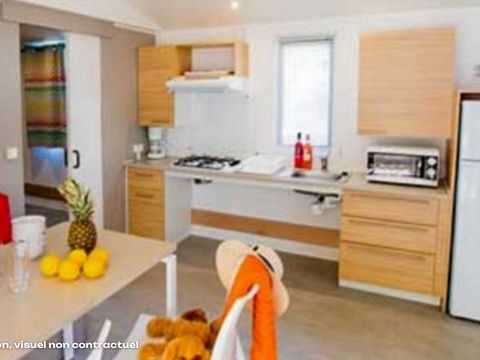 MOBILHOME 4 personnes - Mobil-home PMR Confort 28m² 2 chambres + grande terrasse + TV