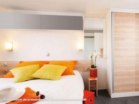 MOBILHOME 4 personnes - Mobil-home PMR Confort 28m² 2 chambres + grande terrasse + TV