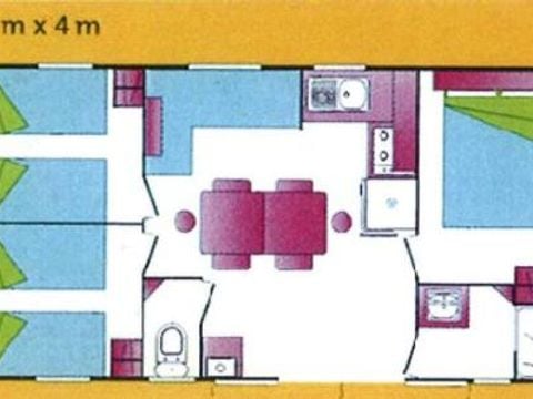 MOBILHOME 6 personnes - 3 chambres, 32m² + clim