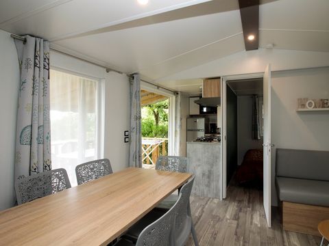 MOBILHOME 4 personnes - Saint Cirq Lapopie - 2 chambres - terrasse couverte