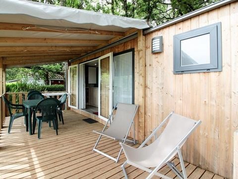 Mobilhome 6 personnes - Saint Cirq Lapopie - 3 chambres - Terrasse semi-couverte
