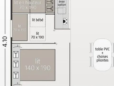 CHALET 5 personnes - Cottage Martel - 2 chambres - sans sanitaires, sans chauffage - terrasse non couverte