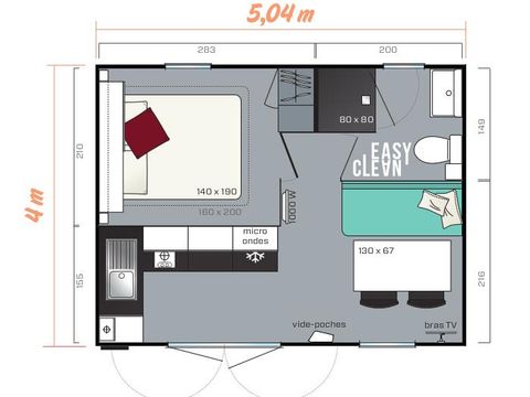 MOBILHOME 2 personnes - Mobil-Home Cactus 1 chambre 18m² - Nouveauté 2020 -