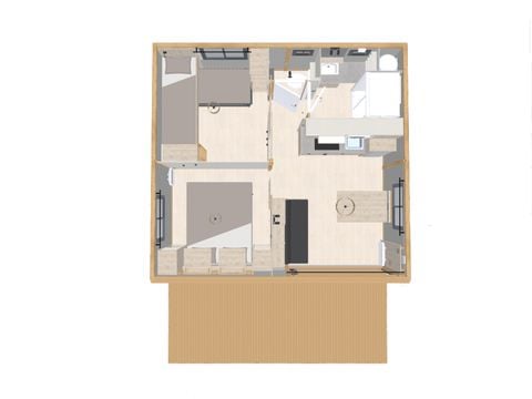 Chalet 2 personnes - SATORI - 2 chambres - PRIX INCLUS