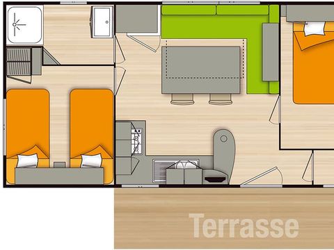MOBILHOME 6 personnes - Confort + 4/6p terrasse bois
