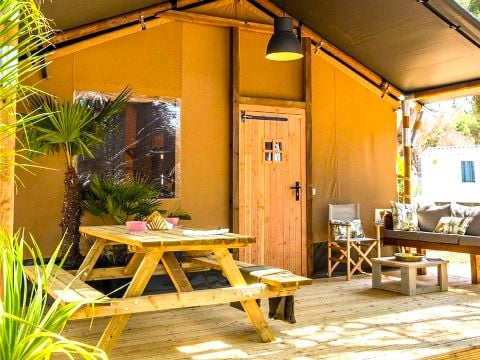 TENTE TOILE ET BOIS 4 personnes - Glamping Mar 4 pers