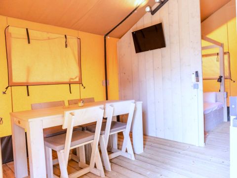 Tente en toile et en bois 4 personnes - Glamping Mar