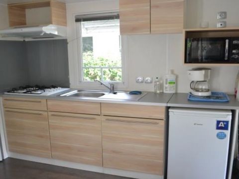 MOBILHOME 6 personnes - Terrasse en bois au sol