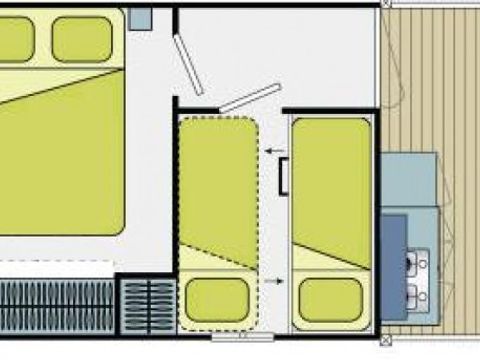 MOBILHOME 5 personnes - Vacanciale 2CH - 4/5P