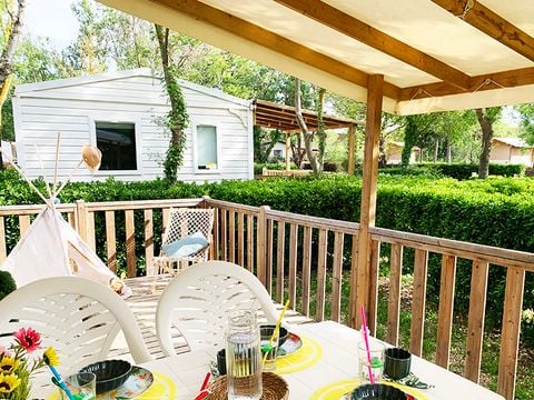 MOBILHOME 4 personnes - WELCOME 27m² - 2 chambres - TV - climatisation - terrasse -