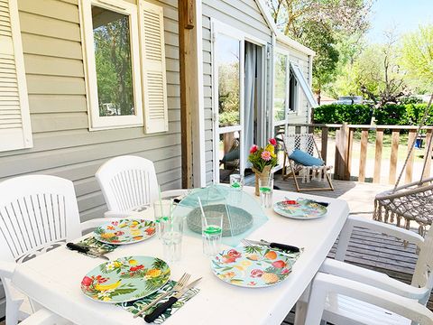 MOBILHOME 6 personnes - WELCOME 32m² - 3 chambres - TV - climatisation - terrasse -