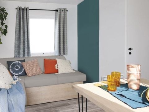 MOBILHOME 6 personnes - PREMIUM 32m² - 3 chambres - TV - lave-vaisselle - climatisation - terrasse -