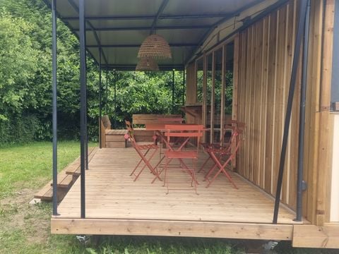 Tente en toile et en bois 6 personnes - Chalet Toilé Prémium