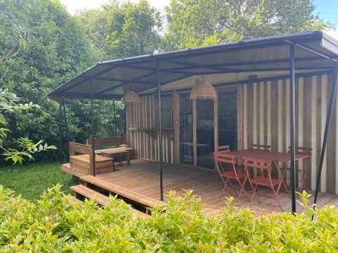 Tente en toile et en bois 6 personnes - Chalet Toilé Prémium