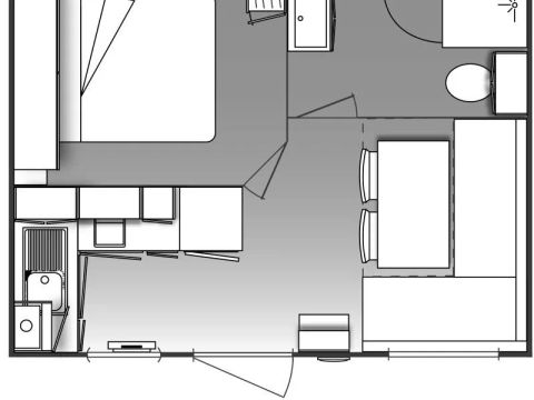 MOBILHOME 2 personnes - 2 places Confort