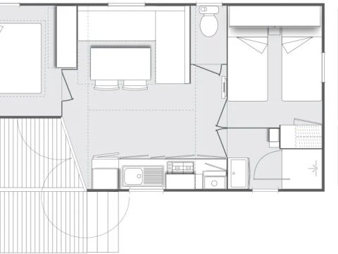 MOBILHOME 5 personnes - 5 places Confort