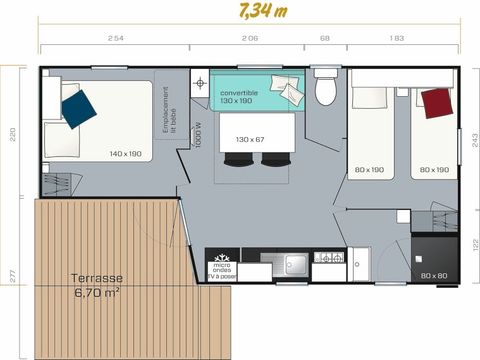 MOBILHOME 5 personnes - STANDARD