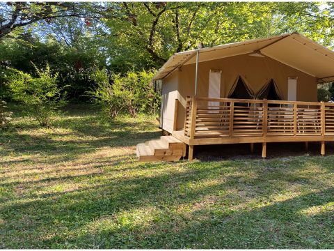 TENTE TOILE ET BOIS 5 personnes - Lodge NOUVEAUTE 2025 2 chambres