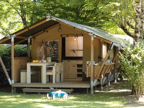 TENTE TOILE ET BOIS 4 personnes - SAFARI PREMIUM