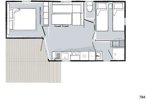 MOBILHOME 4 personnes - MH2 PREMIUM MONTREUIL