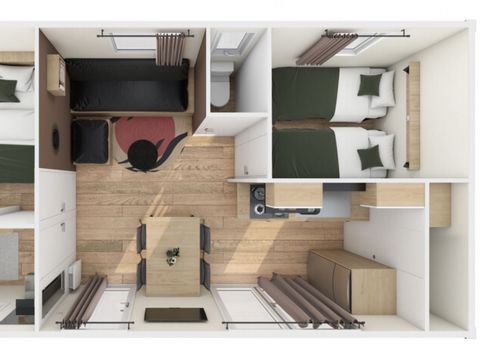 MOBILHOME 4 personnes - MH2 Eden FALUN,2 ch,4 pers